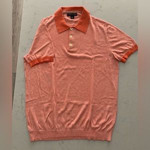 Banana Republic Men’s Polo Sweater with Ribbed Hem and Cuffs